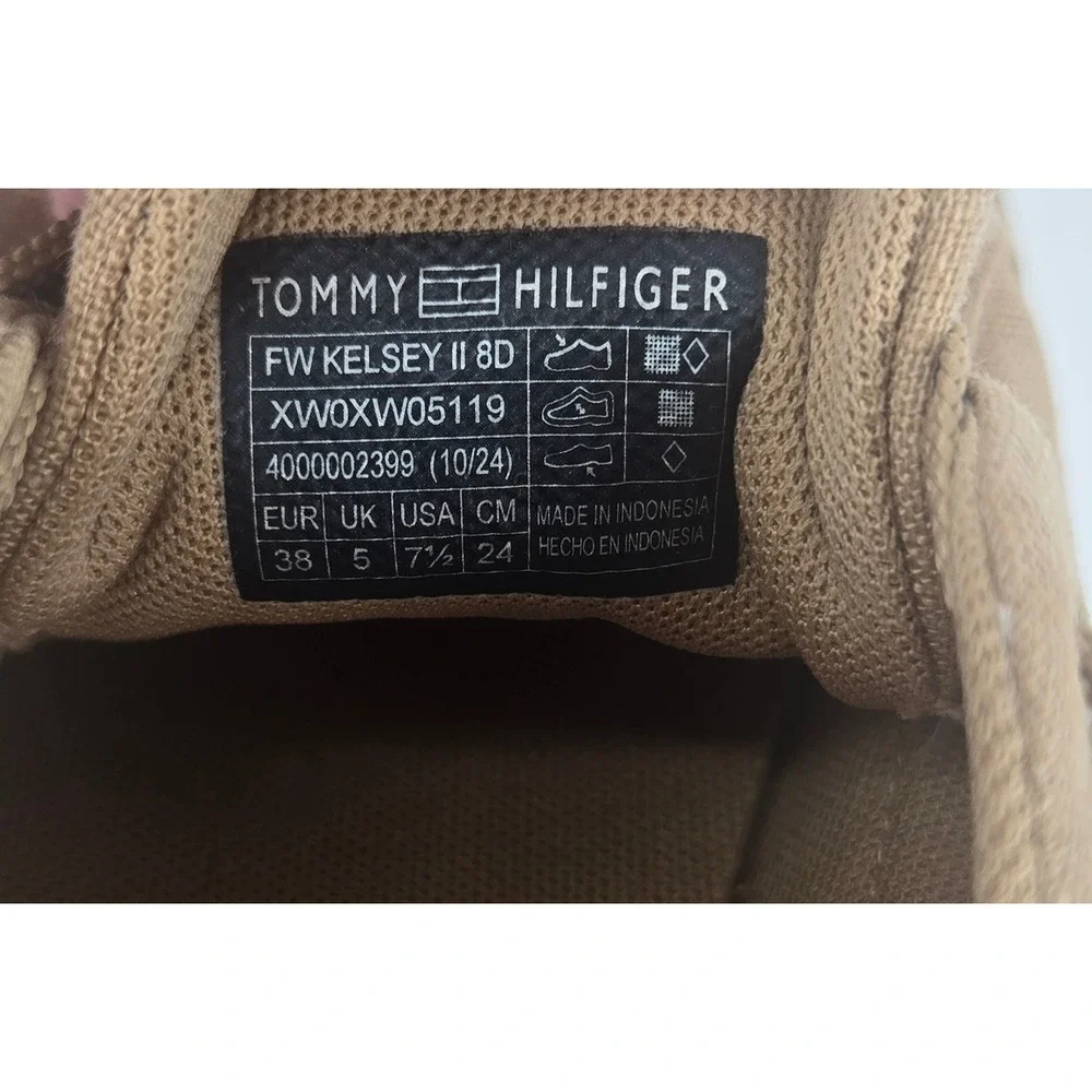 Tommy Hilfiger 7.5 Kelsey II Sneakers Womens Tan‎ Excellent Espadrille Platform